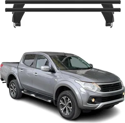 Produktbild von Menabo Dachträger Grundtäger für Fiat Fullback 2016-2019 50kg Alu Schwarz 2 tlg