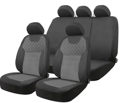Produktbild von AMiO Auto Sitzschonbezug Sitzbezüge Set Universal Schwarz Grau