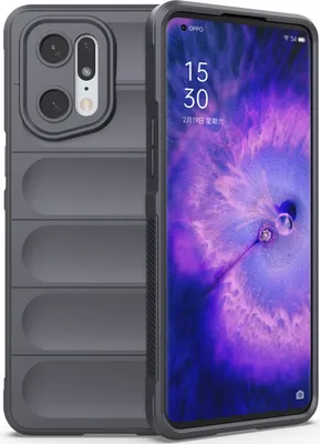 Produktbild von OPPO Find X5 Pro Hülle, Weich TPU Silikon Stossfest Anti-rutsch Schutzhülle für OPPO Find X5 Pro Dunkelgrau