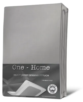 Produktbild von Jersey Spannbettlaken Spannbetttuch weiche Heavy Baumwolle mit Rundumgummizug, Farbe:Silber, Größe:180 - 200x200 cm Split Topper