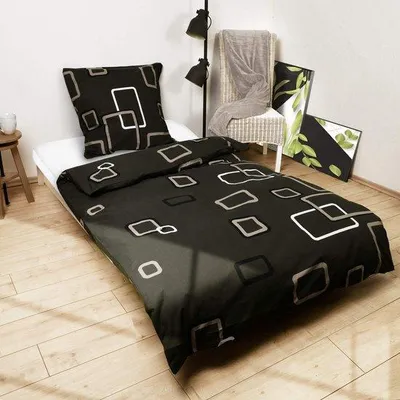 Zdjęcie produktu dla Zestaw pościeli Ibzoa® wykonany w 100% z bawełny renforcé, z zamkiem, kolor antracytowy, rozmiar: 135 x 200 cm lub 155 x 220 cm + 80 x 80 cm