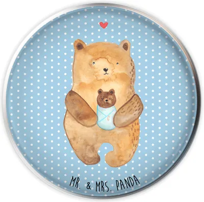 Produktbild von Mr. & Mrs. Panda Waschbecken Ablaufstopfen Bär Baby - Blau Pastell - Geschenk, Geburtstag, Abfluss Verschluss, stopfen, Nichte, Teddybär, waschbeckenstöpsel, Mutter