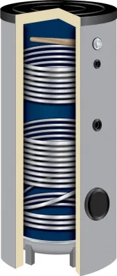 Produktbild von 400 Liter Solarspeicher Warmwasserspeicher SO-400 Liter Isoliert 50 mm