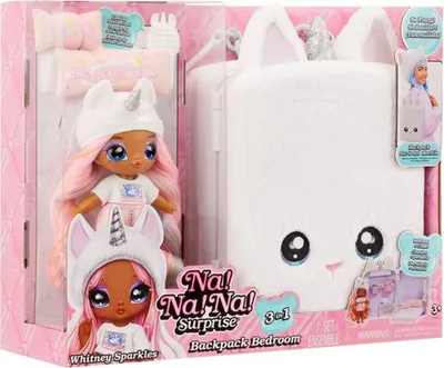 Produktbild von Na! Na! Na! Surprise 3-in-1 Backpack Bedroom Unicorn Whitney Sparkles, Puppe