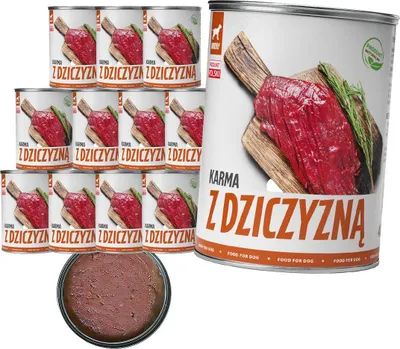 Produktbild von Tuftuf | Feuchtfutter für Hunde - 12x400g - Wildfleisch - Nassfutter - 77% Feuchtigkeit