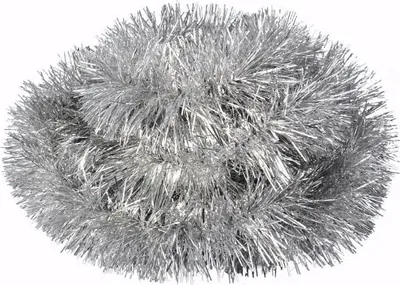 Produktbild von Fluoreszierende silberne Weihnachtsbaumkette, 15 cm x 3 m