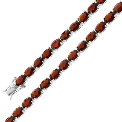 Produktbild von Granat Armband Silber 925 rote Edelsteine   18