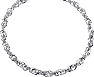 Produktbild von SILBERKETTEN STORE Singapurkette Armband 4,5mm - 925 Silber, Länge wählbar von 16-25cm - 21cm