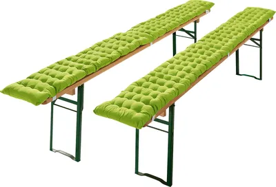 Produktbild von REDBEST Bierbank-Auflage Seattle" 2er-Pack apfelgrün 25x220 cm"