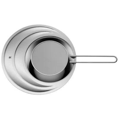 Produktbild von WMF Profi Plus Spritzschutz für Ø 20-28 cm, mit einschiebbarem Griff, Cromargan Edelstahl, spülmaschinengeeignet