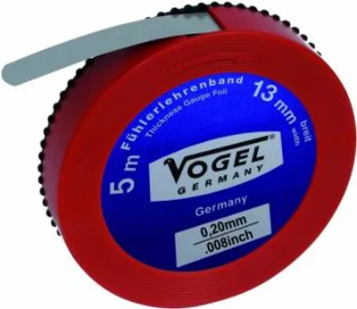 Produktbild von Vogel Germany Fühlerlehrenband 5 Meter Messbereich 0,20 mm gehärteter Federstahl
