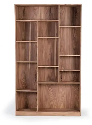 Zdjęcie produktu dla Nowoczesny regał z drewna akacjowego, 200 cm x 120 cm x 38 cm, Giner y Colomer