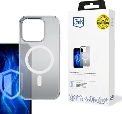 Produktbild von 3mk Schutzhülle Frosty MagCase Cover für Apple iPhone 15 Pro grau Backcover kompatibel mit MagSafe