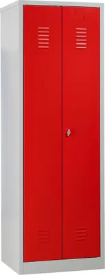 Produktbild von Gürkan Spind lichtgrau, feuerrot 103454, 1 Schließfach 60,0 x 50,0 x 180,0 cm
