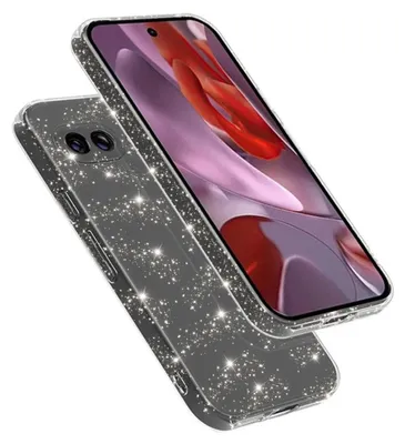 Obrázok produktu pre Techsuit SparkleSkin Series puzdro (trblietavé) pre Google Pixel 9a – priehľadné