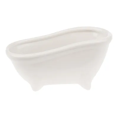 Produktbild von Keramik-Seifenschale "Badewanne", 15x7x7,2cm, weiß glänzend