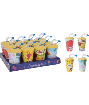 Obrázok produktu pre Detský pohár so slamkou plast 400ml