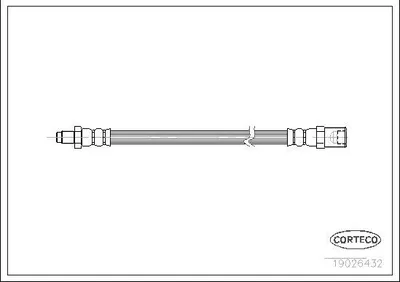 Produktbild von CORTECO 19026432 Bremsschlauch Vorne für IVECO DAILY III Pritsche/Fahrgestell