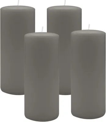 Produktbild von 4er Set Adventskranzkerzen Grau Ø 40 x 200 mm