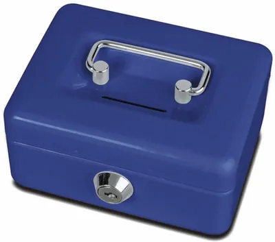 Produktbild von MAUL Geldkassette Münzeinwurf Muldeneinsatz 10.5 x 12.5 x 6.1 cm blau