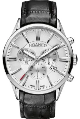 Produktbild von Roamer 508837 41 15 05 Herren-Armbanduhr, Edelstahl-Gehäuse, Leder-Armband