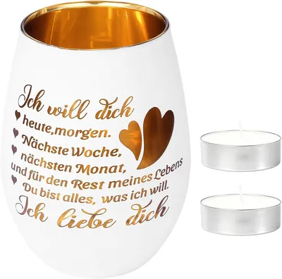Imagen del producto de Vela decorativa con grabado, portavelas para dos velas, regalos para mujeres, vela de cristal con inscripción, regalo personalizado para padres, regalo para la familia