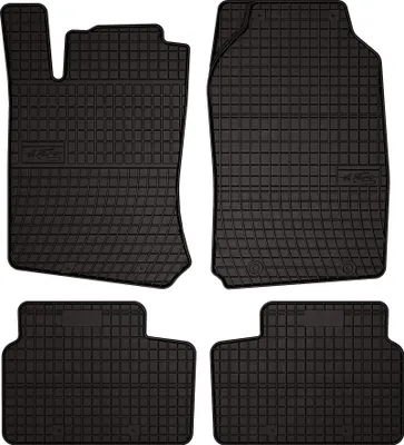 Produktbild von Gummifußmatten passend für Opel Vectra B (Fließheck, Limousine, Kombi, Liftback, Bj. 1996-2001) –  schwarz, passgenau, mit Befestigungen set 4 Stk. - Gummi-Automatten