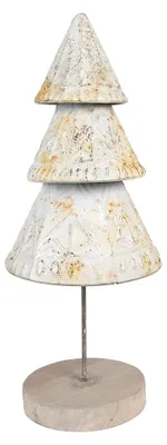 Immagine prodotto di Clayre & Eef decorazione natalizia figura albero di Natale 32 cm metallo bianco