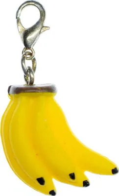 Produktbild von Banane Bananen Obst Frucht Charm Zipper Pull Anhänger Kunststoff Miniblings