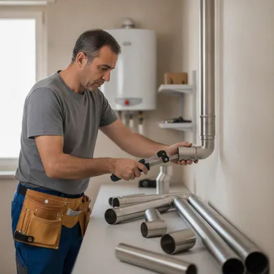 Immagine prodotto di camino cappuccio anti- down gioco della dama acciaio inox canna