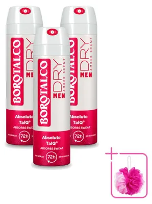 Obrázok produktu pre 3 x Deodorant Borotalco Men Amber vo spreji - 150 ml - Balenie pozostávajúce z 3 kusov