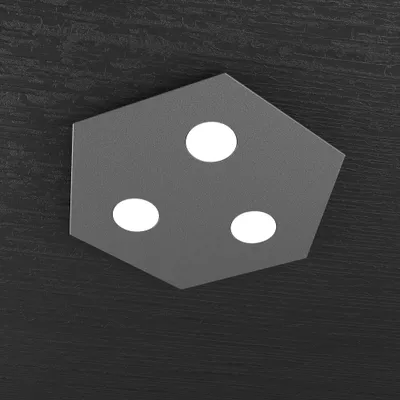 Obrázek produktu pro Moderní šestihranné stropní svítidlo Hexagon Metal Anthracite Grey 3 světla Led 12X3W