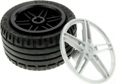 Produktbild von 1x Lego Technic Rad 43.2x22 ZR Felge 30.4x20 schwarz 54086 44309 56145c01