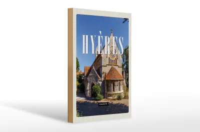 Produktbild von Holzschild Reise 20x30cm Hyères France Hafenstadt Urlaub