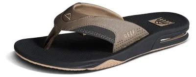 Productafbeelding van Reef heren slippers, model Fanning, kleur Fossil/Raven, maat 10