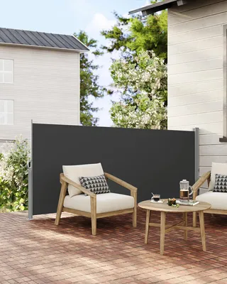 Produktbild von Terrassen-Sichtschutz - Ausziehbare Seitenmarkise - Rostbeständig - 140 x 300 cm - Sonnen- und Sichtschutz - Anthrazit