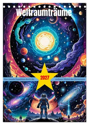 Produktbild von Weltraumträume (Tischkalender 2027 DIN A5 hoch), CALVENDO Monatskalender