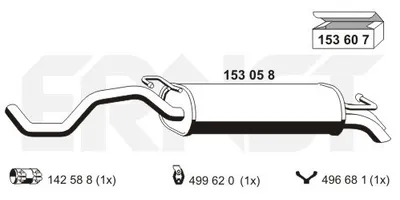 Produktbild von ERNST 153058 Endschalldämpfer für VW Golf IV Schrägheck (1J1) Auspuff