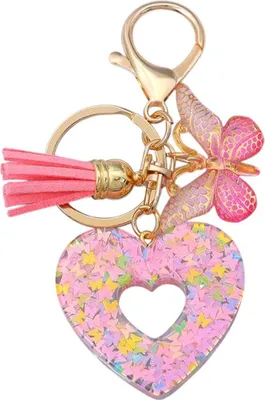 Immagine prodotto di Portachiavi Heart Rosa - Un Accessorio Unico KP38002