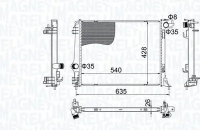 Image de Radiateur, refroidissement moteur MAGNETI MARELLI 350213207400