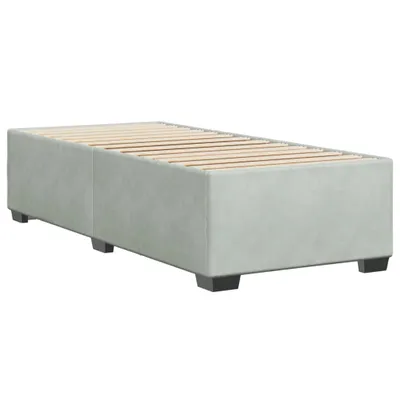 Produktbild von Bettgestell ohne Matratze Hellgrau 90x190 cm Samt