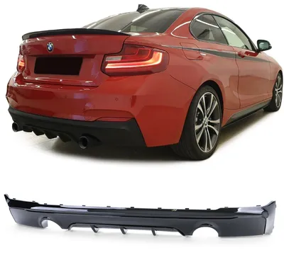 Für BMW 2er F22 F23 2013-2021 mit M-Paket Heckdiffusor Diffusor SCHWARZ GLANZ in der Farbe SCHWARZ von Carparts-Online GmbH