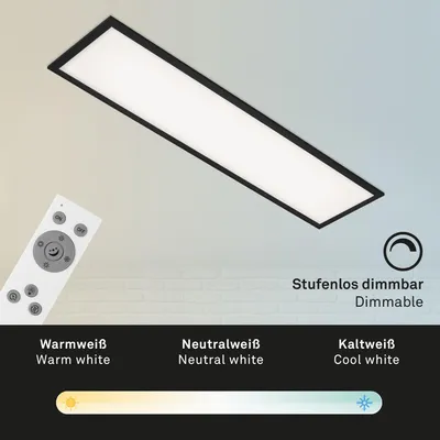 Produktbild von Briloner LED Panel Piatto CCT mit Fernbedienung 2200lm schwarz dimmbar 24W