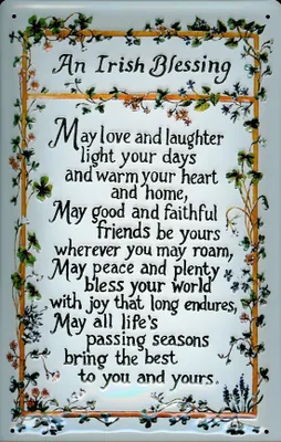 Produktbild von Blechschild An Irish Blessing retro Schild Metallschild