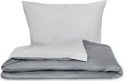 Zdjęcie produktu dla Pościel satynowa LUXURY COLLECTION ciemnoszara/jasnoszara
