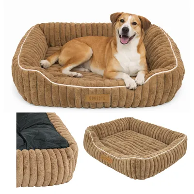 Zdjęcie produktu dla Dogeste legowisko dla psa CALMI 85x65x15 cm, sztruks, antypoślizgowe