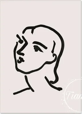 Produktbild von TPFLiving Kunstdruck LW-1207 (OHNE RAHMEN) Poster - Leinwand - Wandbild - Hochauflösender Giclée-Druck, langlebig und hochwertig - Abstrakte Frauenmotive von Henri Matisse, Farbe  - Größe: 15x20cm