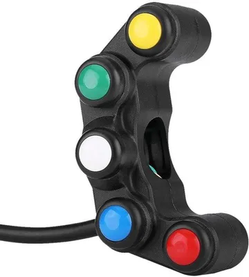 Produktbild von 22mm Universelle 5-in-1 Motorrad-Handgriffschalter - Beleuchtung, Bremshebel, Nebellichtschalter
