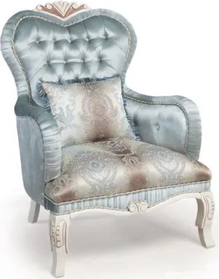 Produktbild von Casa Padrino Luxus Barock Wohnzimmer Sessel mit dekorativem Kissen Türkis / Creme / Bronze 72 x 76 x H. 110 cm - Wohnzimmermöbel im Barockstil