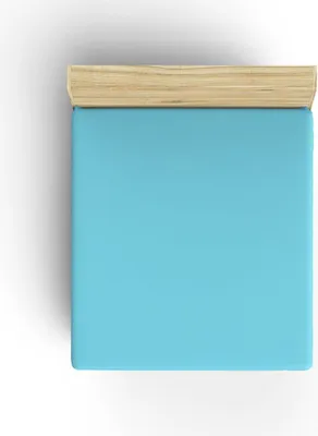 Produktbild von L'Essentiel Linge de Maison, Turquoise, Ranforce Einzel-Spannbettlaken (FR) (IT) (ES) (DE), Türkis, 100% BAUMWOLLE, 90 x 200+30 cm